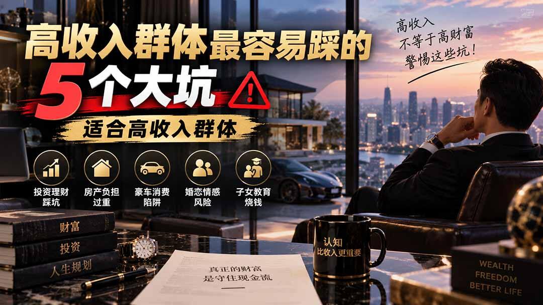 月入3万以上的高收入群体最容易踩的5个大坑，年薪百万的大厂高管为什么一年也存不下现金 - 缩略图