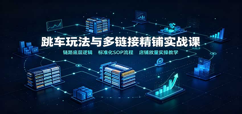 电商跳车玩法与多链接精铺SOP，链接搭建、流量承接到违规规避的标准化实操流程 - 缩略图