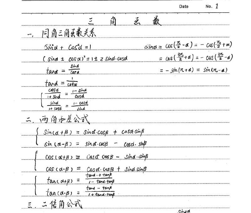 初中高中文科理科学霸状元笔记PDF合集，中考高考各科手写笔记共21份 - 缩略图