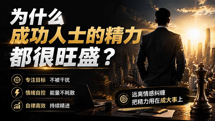 为什么成功人士精力都很旺盛，聊聊不被感情纠缠和专注事业 - 缩略图
