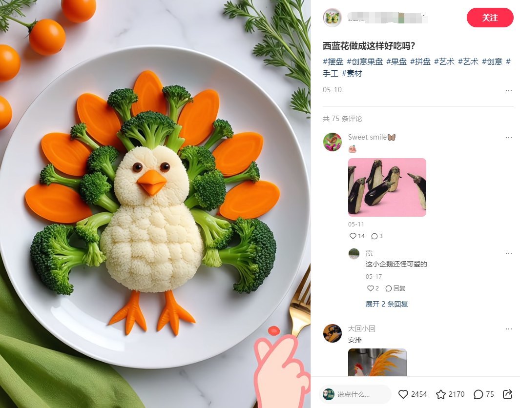 AI生成的蔬菜拼盘