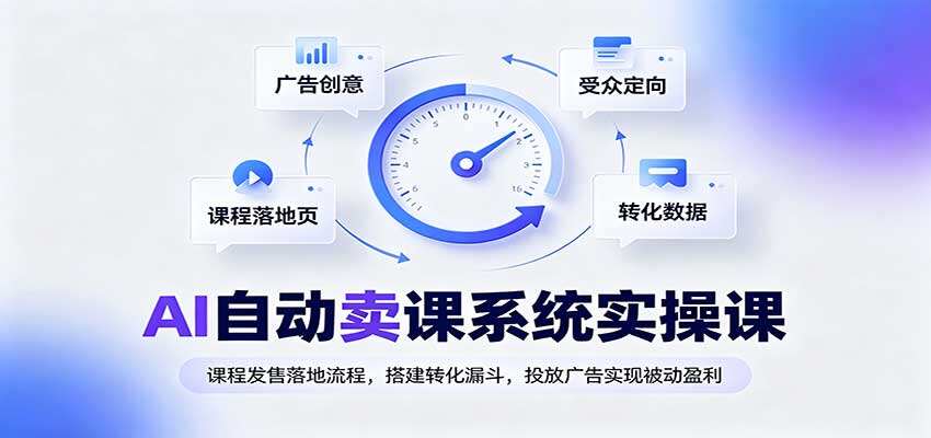 AI自动卖课系统实操，从课程发售、转化漏斗到Meta广告投放，搭建常青漏斗实现被动出单 - 缩略图