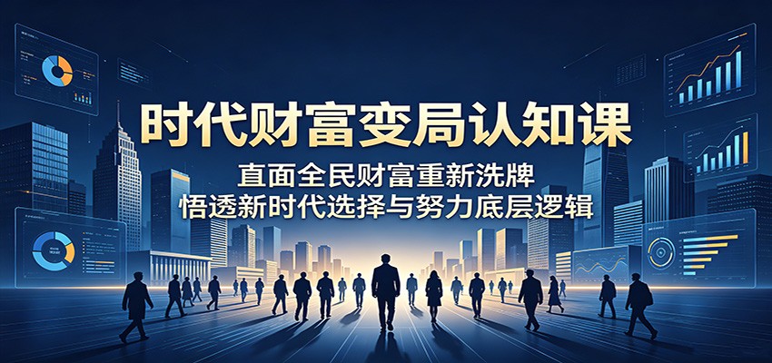 时代财富变局认知课，全民财富重新洗牌，怎么选、怎么努力，5个话题讲透 - 缩略图