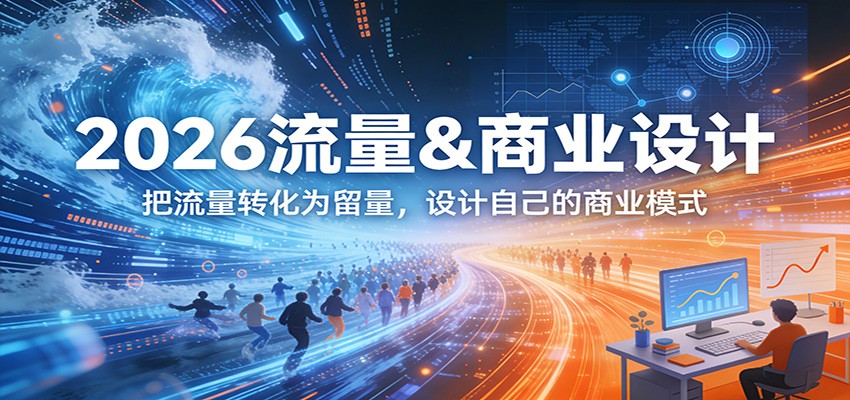 2026流量与商业设计课，公域流量转私域留量，跑通变现复购的完整链路 - 缩略图