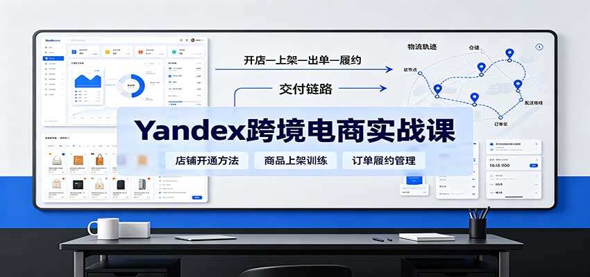 Yandex跨境电商全流程实操课，从人民币店铺开店到选品定价上架出单 - 缩略图