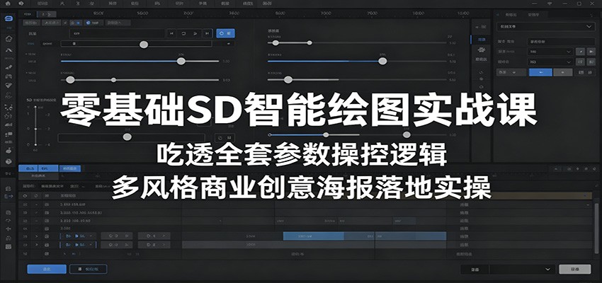 零基础SD商业绘图系统课，低配电脑也能在线跑SD，ControlNet和LoRA参数拆解与商业海报实操 - 缩略图