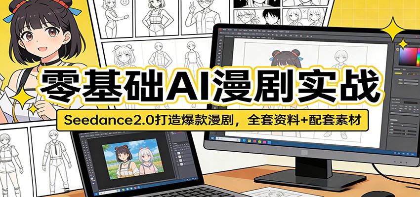 零基础AI漫剧全流程实操，从剧本分镜到Seedance2.0动画生成和S级剪辑 - 缩略图