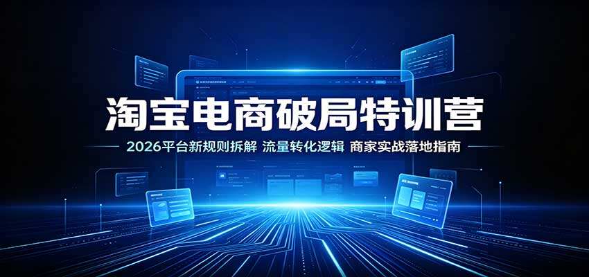 智篆商业淘宝2026破局卡5.0集训，5天10场拆解平台新规则、流量逻辑与转化提升，商家实战落地 - 缩略图