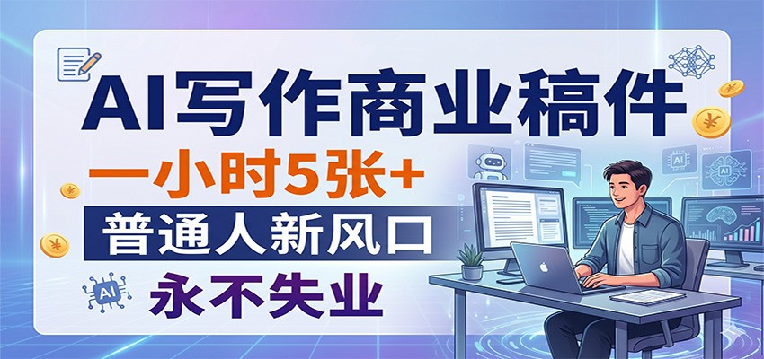 AI代写商业稿件，一小时5篇，平均一稿100+的普通人接单玩法 - 缩略图