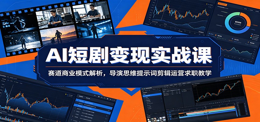 AI短剧从入局到变现，赛道商业模式、导演思维分镜提示词公式、剪辑发行到求职面试全流程 - 缩略图