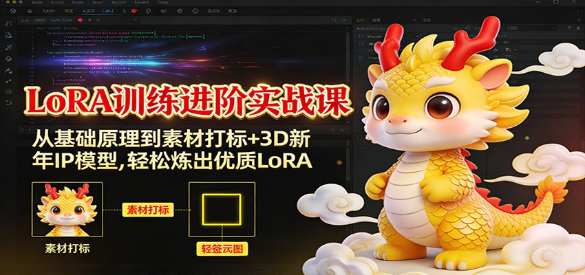 LoRA训练进阶实战，精细化打标与参数分层，从0炼出3D新年IP模型 - 缩略图