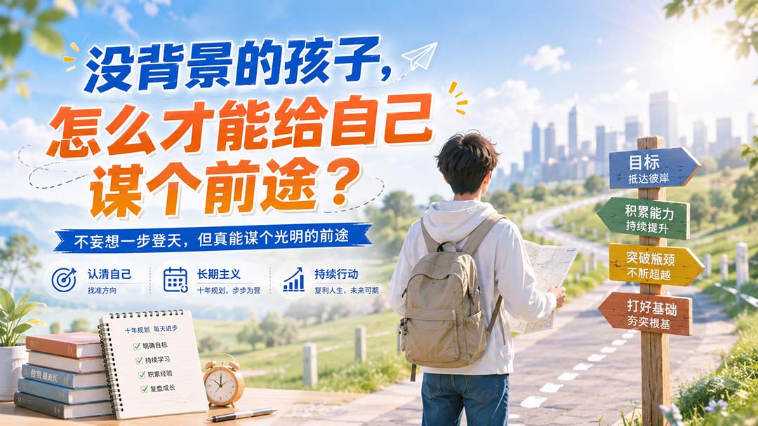 没背景的年轻人怎么谋前途，给不迷茫却困惑的普通人一份可落地的进阶路线图 - 缩略图