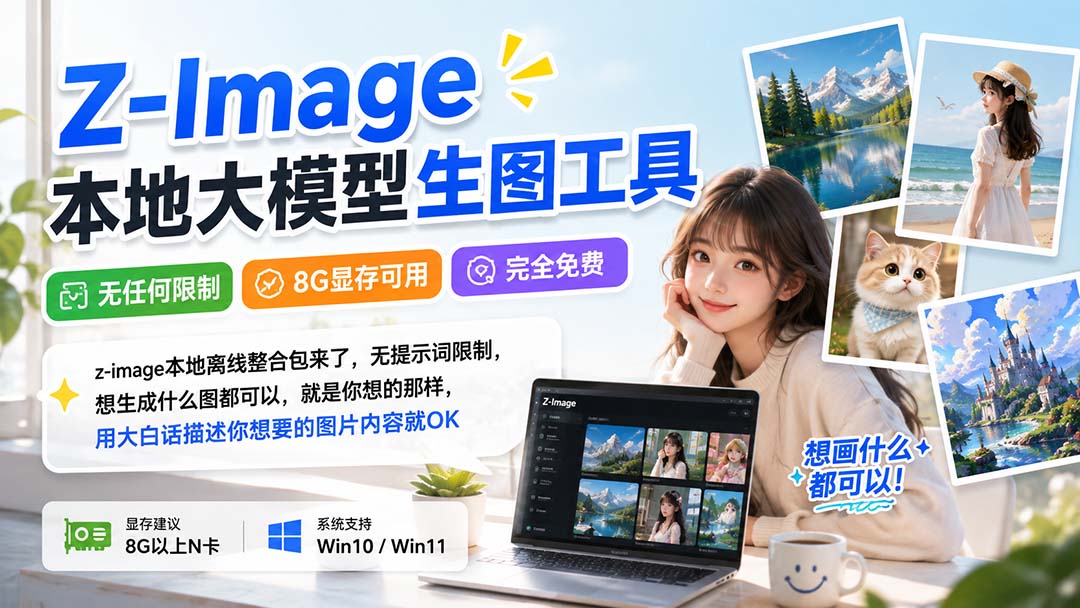 Z-Image本地生图整合包，8G显存N卡可用，无提示词限制完全免费 - 缩略图