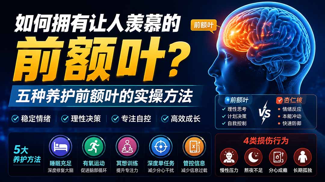 养护前额叶的5种实操方法，聊聊怎么拥有让人羡慕的前额叶 - 缩略图