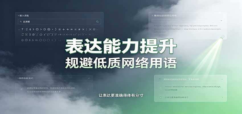 表达能力提升课，语言塑造思想逻辑，少用网络热词，强化心智感知与复盘 - 缩略图