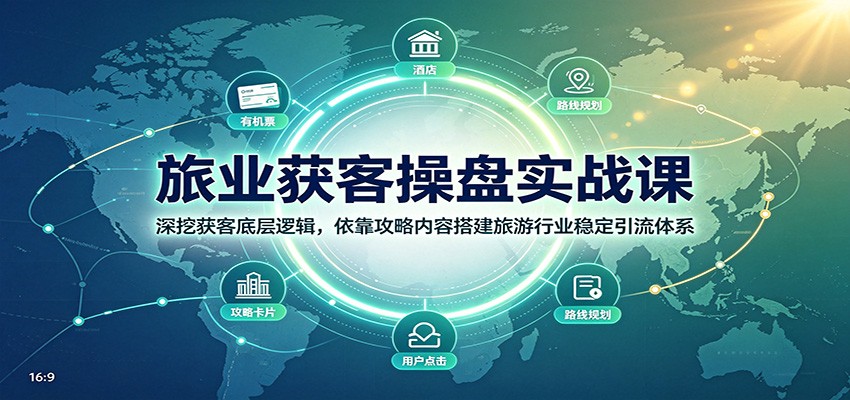 旅游行业获客操盘课，攻略内容精准引流到案例建信任，一套从零起盘的落地执行方案 - 缩略图