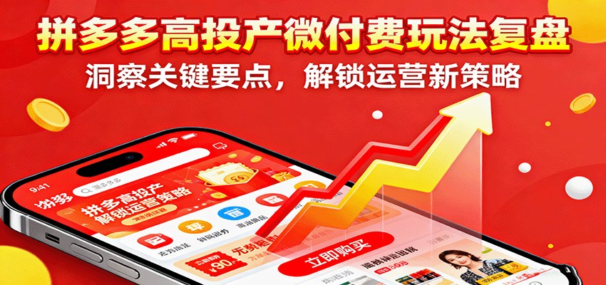 拼多多高投产微付费复盘，3场实战拆透高利润玩法与活动策划 - 缩略图