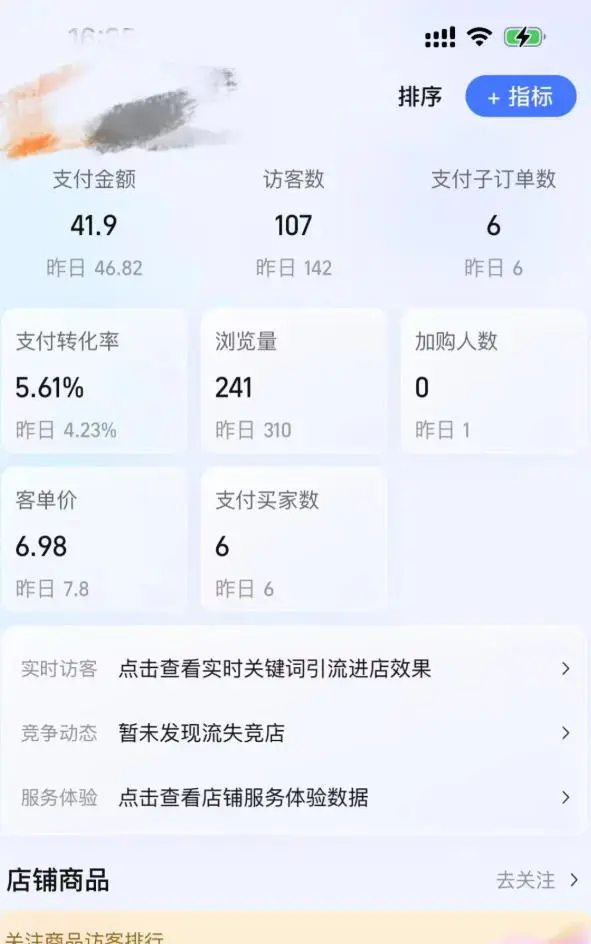 稳定出单店铺的数据截图