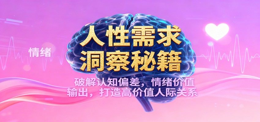 人性需求洞察课,从恐惧驱动到情绪价值输出,判断需求三大技巧和低成本社交策略 - 缩略图
