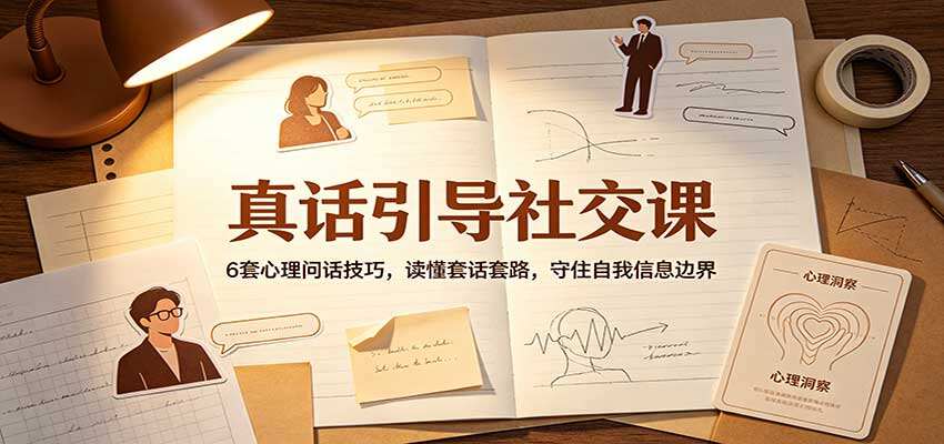 真话引导社交课，6套心理问话技巧拆解，识别职场套话守住个人隐私边界 - 缩略图