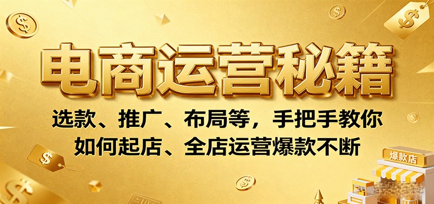 电商全店爆款运营21天陪跑，15节课讲透选款、点击率转化和店铺布局 - 缩略图