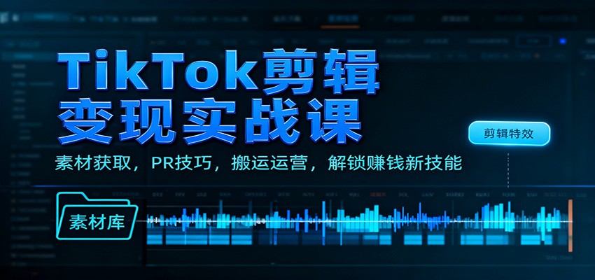 TikTok剪辑变现全流程，素材获取、PR剪辑到最新熊本搬运运营技巧 - 缩略图