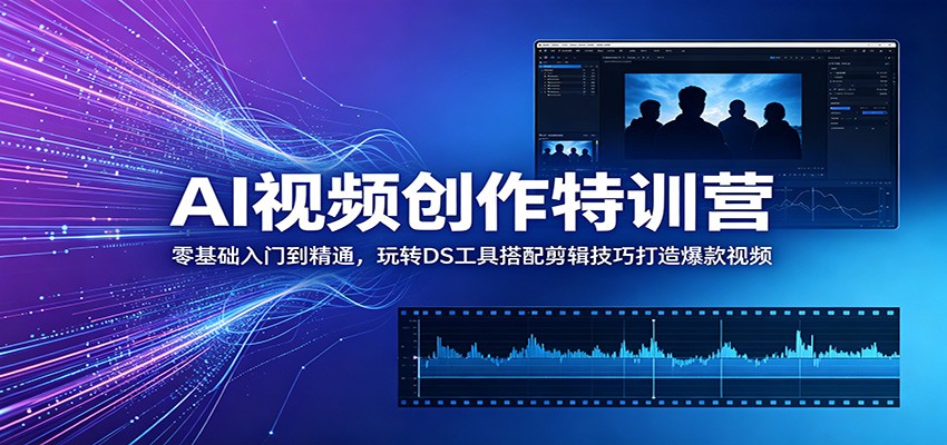 AI视频创作实操，DS工具搭配剪映剪辑，从起号到带货变现全流程 - 缩略图