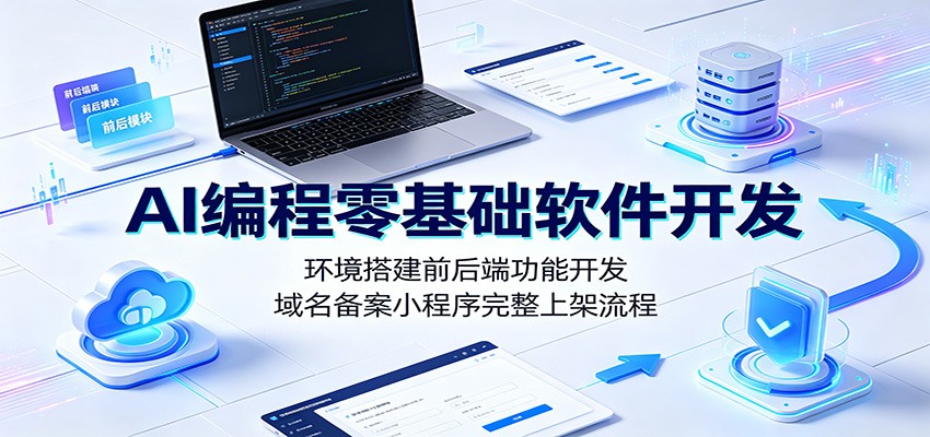 零基础AI编程做记账小程序，环境搭建、前后端功能开发到域名备案、小程序上架全流程 - 缩略图