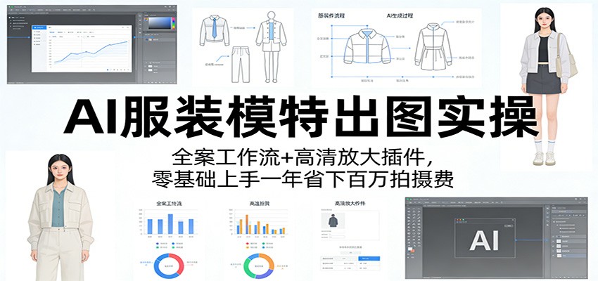 服装电商AI模特图实操，全案工作流+SeedVR2高清放大插件，零基础也能省下百万拍摄费 - 缩略图
