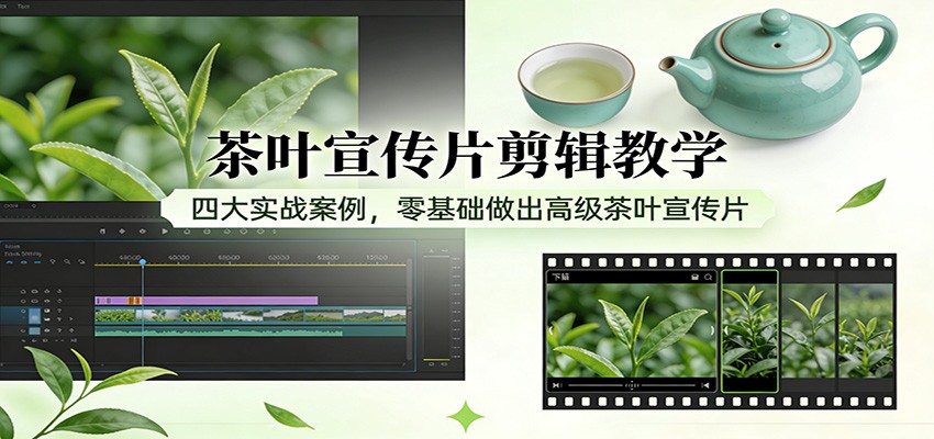 茶叶宣传片剪辑教学，4组实战案例拆解镜头节奏、色调与转场，零基础也能剪出高级质感 - 缩略图