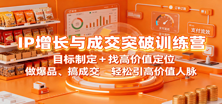 IP打造与成交训练营，5大模块拆解年度目标、高价值定位、爆品开发和3why成交法 - 缩略图