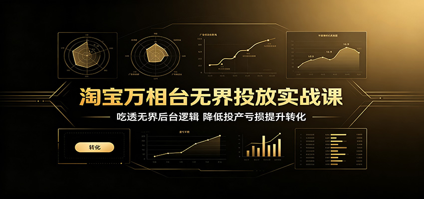 淘宝万相台无界投放实战课，15节实操视频拆解计划搭建、人群出价与数据复盘 - 缩略图