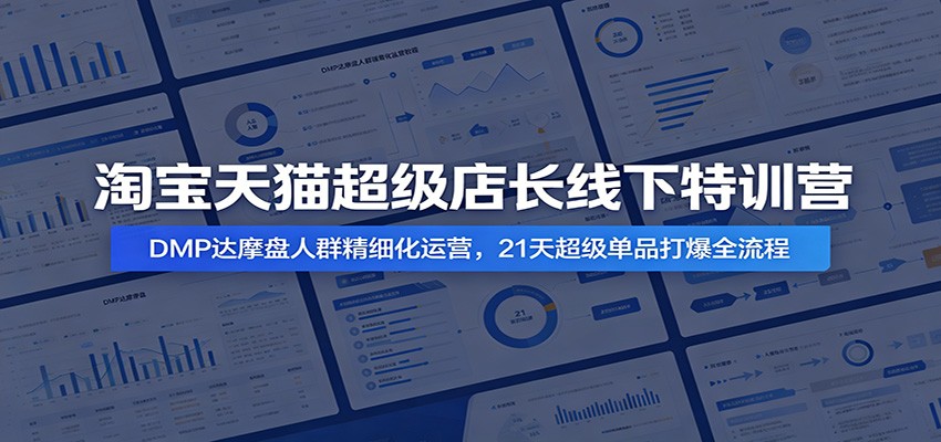 淘宝天猫超级店长线下特训营，DMP达摩盘人群运营与21天超级单品打爆全流程 - 缩略图