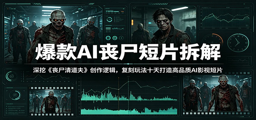 AI丧尸短片《丧尸清道夫》十天成片拆解，剧本分镜到特效渲染全流程复刻 - 缩略图