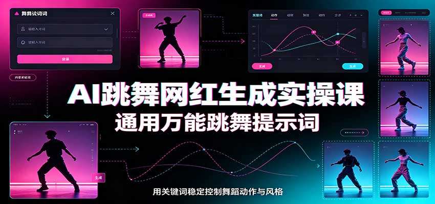 AI跳舞网红视频生成实操，万能跳舞提示词多模型通用，解决肢体扭曲动作崩坏 - 缩略图