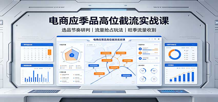 电商应季品高位截流实战课，选品节奏、流量卡位和定价，旺季前抢一波短期红利 - 缩略图