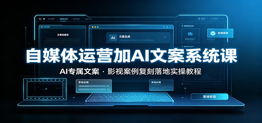 影视解说AI文案系统课，账号定位与流量运营全流程，电影电视剧案例复刻实操 - 缩略图