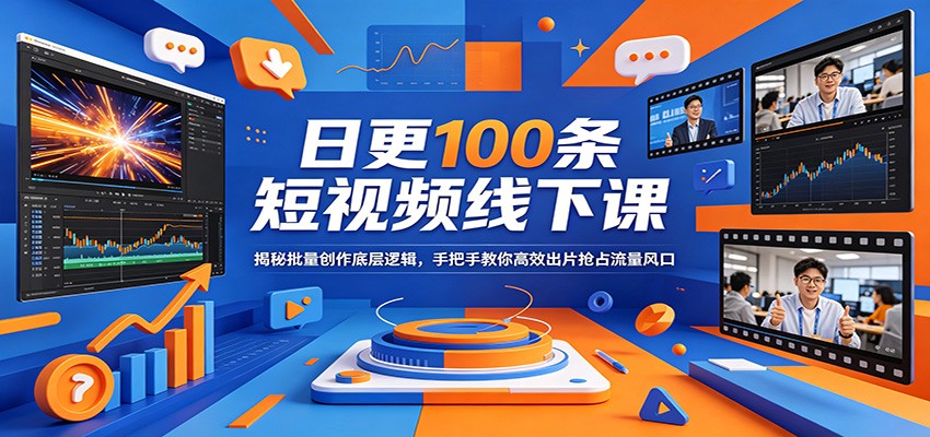日更100条短视频线下实战工作坊，现场拆解批量创作SOP和快速剪辑技巧 - 缩略图