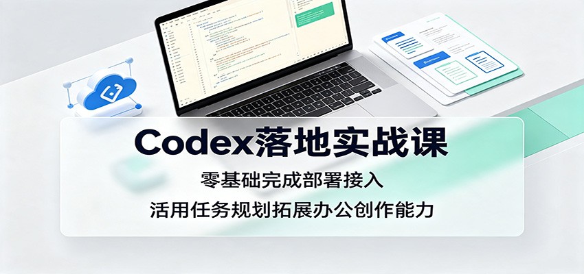 Codex实战课，零基础部署接入到任务规划，Python小游戏、Excel、Word、PPT和电商图自动生成 - 缩略图