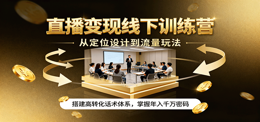 直播训练营11期,抖音+视频号双平台,3天拆解直播定位、起号、投流和高转化话术体系 - 缩略图