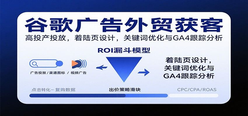 谷歌搜索广告外贸获客课,关键词匹配、否定词、着陆页设计和GA4跟踪全流程 - 缩略图