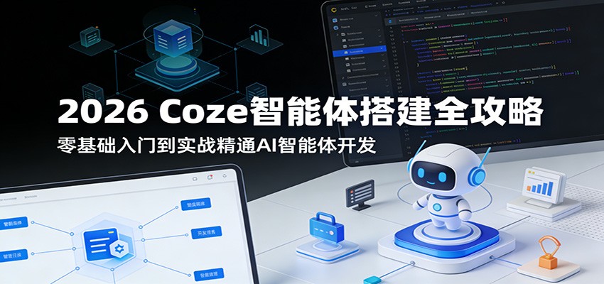 2026最新Coze智能体搭建教程，零基础从插件、工作流学到知识库和自定义插件 - 缩略图