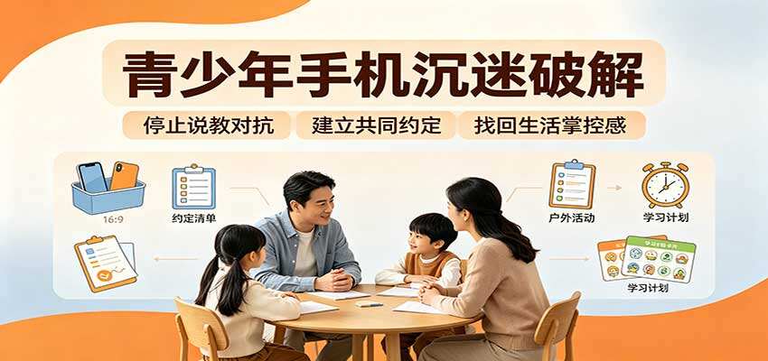青少年手机沉迷怎么破，六步法帮孩子跳出算法操控、夺回注意力掌控权 - 缩略图