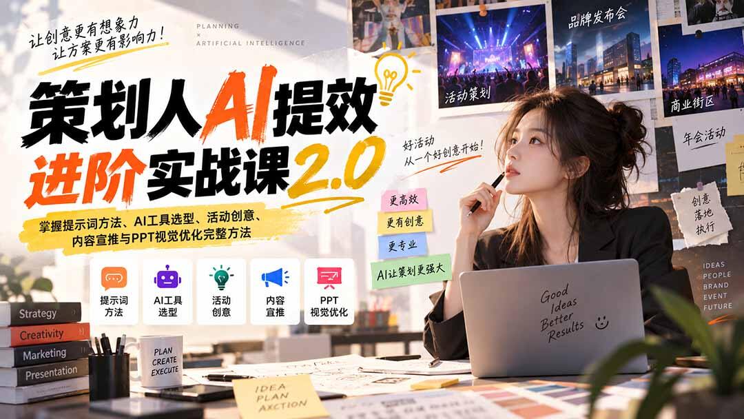 策划人用AI做活动方案，提示词方法、工具选型、创意推导到PPT优化，8个真实案例拆解 - 缩略图