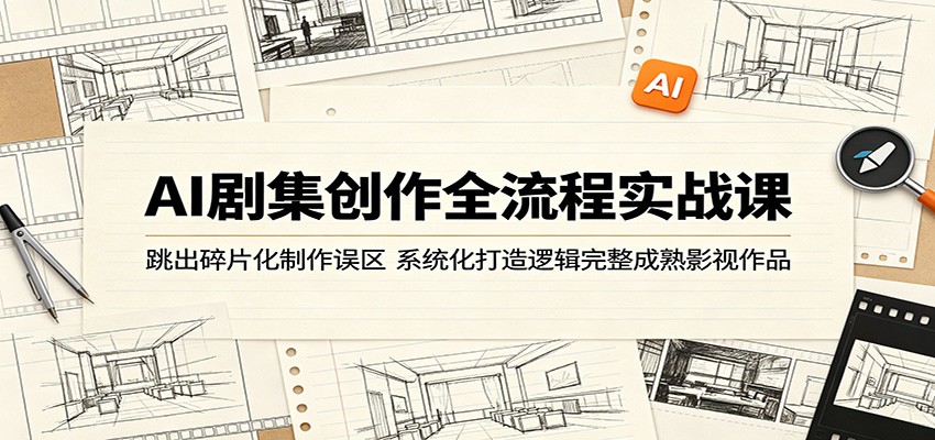 AI剧集创作全流程实战，从想法到成片把片段剪成完整故事 - 缩略图