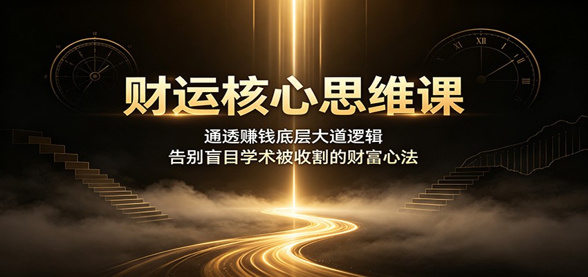 财运核心思维课，五个提财思路拆解，先通财富认知再谈赚钱方法 - 缩略图