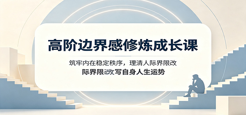高阶边界感修炼成长课，五大维度理清人际界限，建立内在秩序，摆脱消耗 - 缩略图