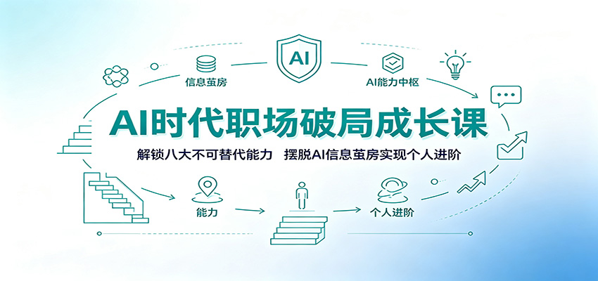 AI时代职场成长课，拆解八大不可替代能力，跳出信息茧房实现个人进阶 - 缩略图