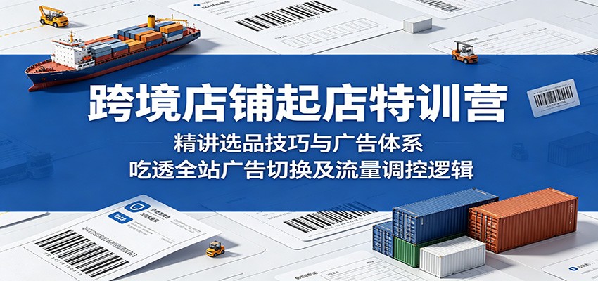跨境店铺起店特训营，选品实操与广告1.0到5.0迭代，全站广告切换和自然流调控玩法 - 缩略图