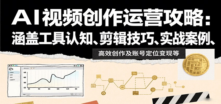抖音AI短视频全流程课,DeepSeek和即梦AI工具、剪辑五步法,附橘猫视频等实战案例与起号变现 - 缩略图
